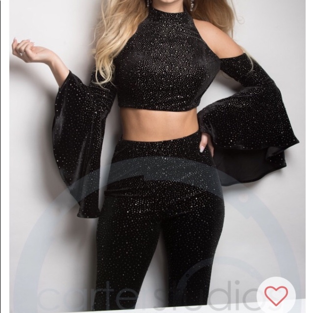 Prom 2 piece pants formal outfit Lafemme